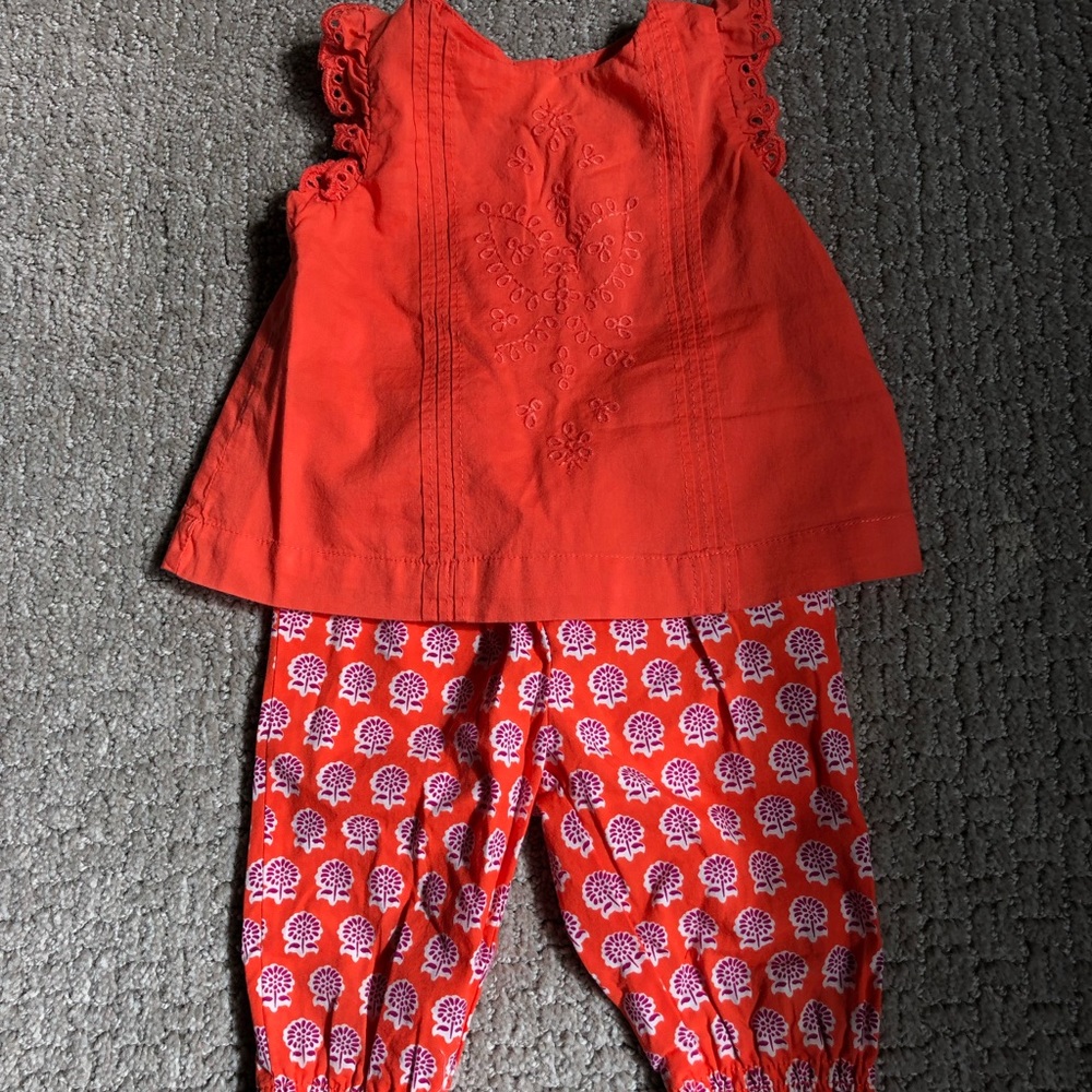 Baby Gap bright orange outfit